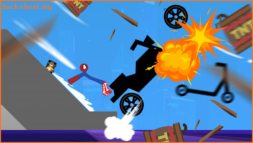 Falling Stickman Ragdoll 2D screenshot