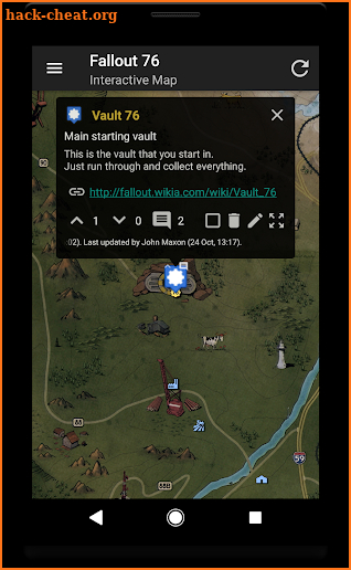Fallout 76 Interactive Map screenshot