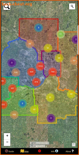 Fallout Shelters Data Map - Twin Cities, Minnesota screenshot
