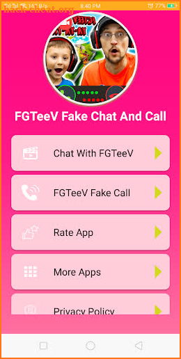 Family Gaming Fake Call & chat screenshot