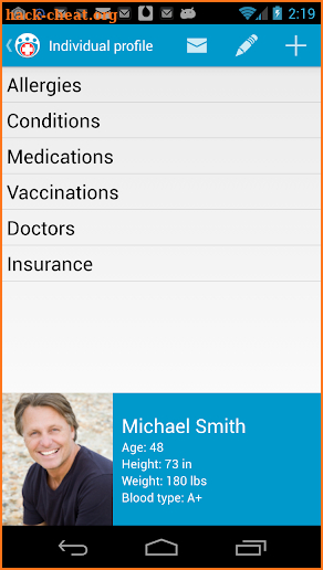 Family Medical Info screenshot