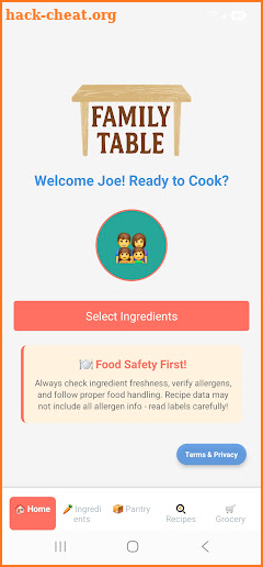 FamilyTable screenshot
