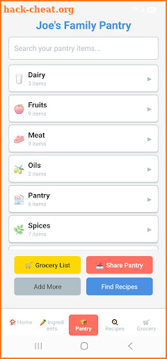 FamilyTable screenshot
