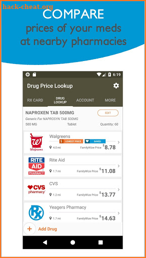 FamilyWize Prescription Discount Card screenshot