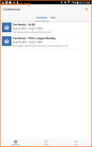 Fan Needs Conference Contacts screenshot
