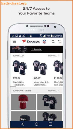 Fanatics NFL screenshot