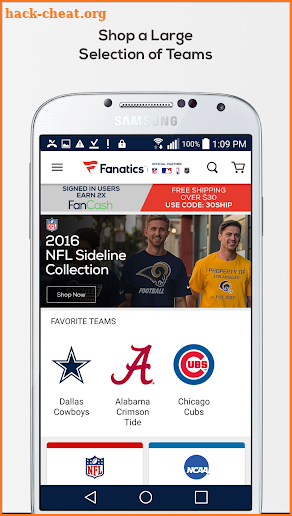 Fanatics: Shop NFL, NBA, NHL & College Sports Gear screenshot
