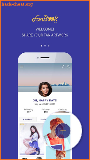 FanBook-FanArt SocialPlatform. screenshot