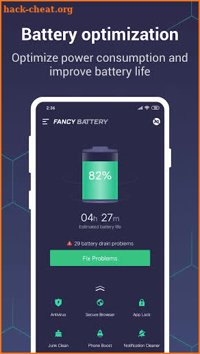 Fancy Battery - Battery Saver, Booster, Cleaner screenshot