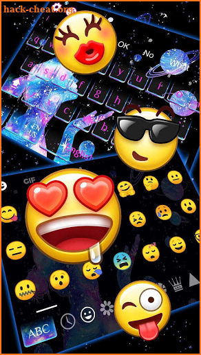 Fancy Galaxy Girl keyboard screenshot