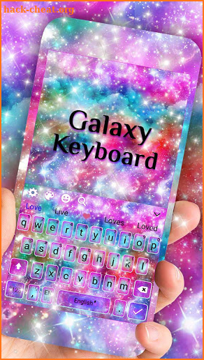 Fancy Galaxy Keyboard Theme screenshot