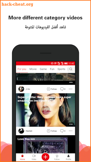 Fancy video - Short video sharing platform screenshot