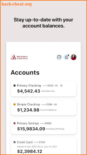 F&A Mobile Banking screenshot