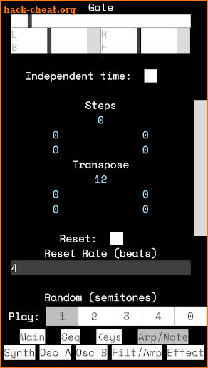 Fang Synth - Accelerometer control, arp, and seq screenshot