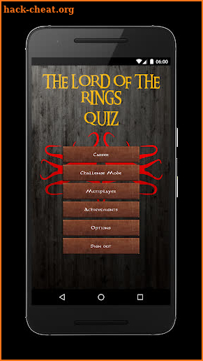 Fanquiz for Lord of the Rings screenshot