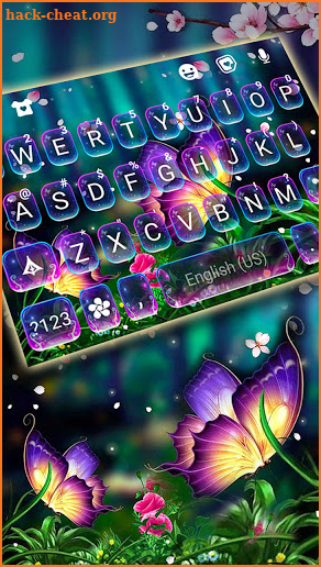 Fantasy Butterfly Keyboard Background screenshot