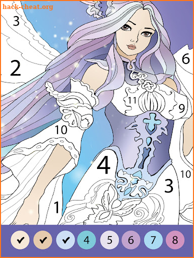 Fantasy Coloring by Numbers screenshot