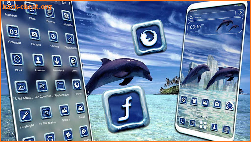 Fantasy Dolphin Launcher Theme screenshot
