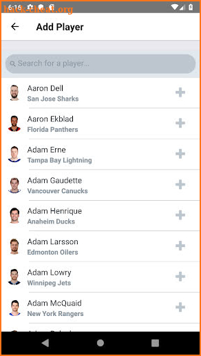 Fantasy Hockey Optimizer screenshot