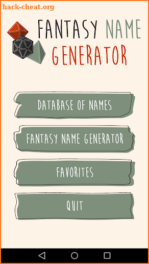 Fantasy Name Generator screenshot