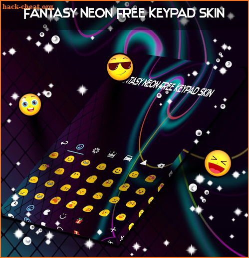 Fantasy Neon Free Keypad Skin screenshot