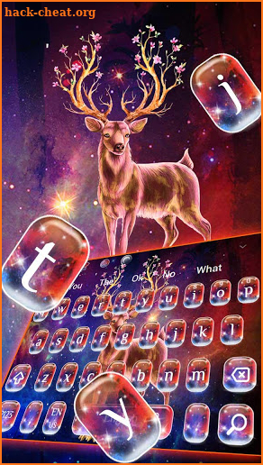 Fantasy Night Reindeer Keyboard Theme screenshot
