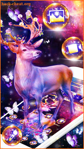 Fantasy Night Reindeer Theme screenshot