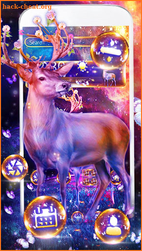 Fantasy Night Reindeer Theme screenshot