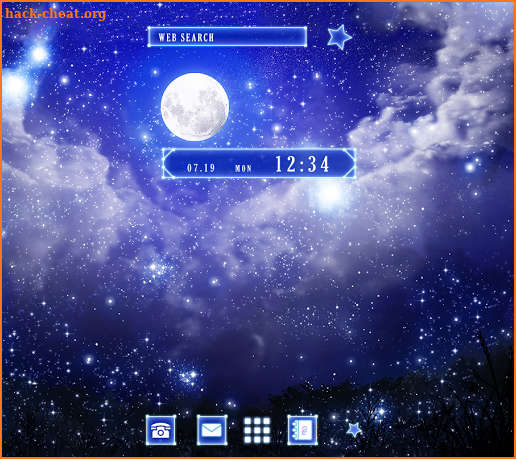 Fantasy Wallpaper Blue Moon Theme screenshot
