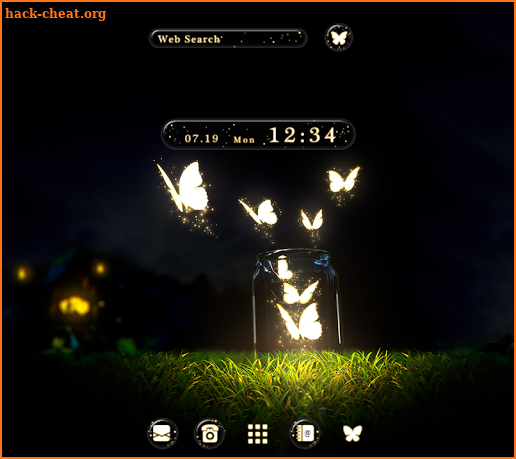 Fantasy Wallpaper Luminescent Butterflies Theme screenshot