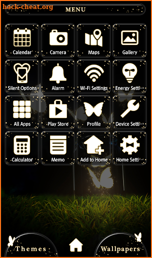 Fantasy Wallpaper Luminescent Butterflies Theme screenshot