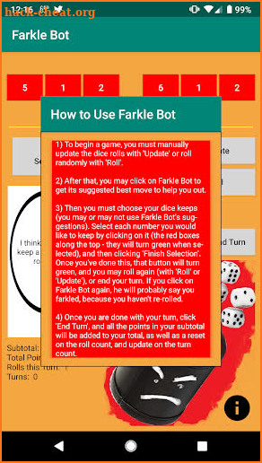Farkle Bot screenshot