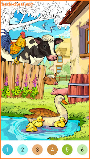 Farm Color by number game screenshot