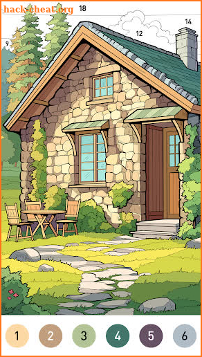 Farm Color by number game screenshot