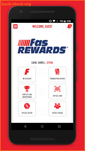 fas REWARDS® screenshot