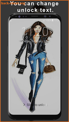 Fashion Illustration Lock Screen screenshot
