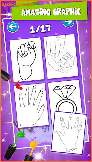 Fashion Nail Coloring Pages For Girls screenshot