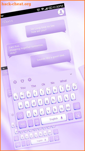 Fashion Purple White Keyboard screenshot