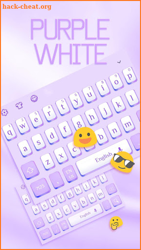 Fashion Purple White Keyboard screenshot