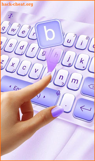 Fashion Purple White Keyboard Theme screenshot