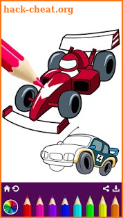 Fast Cars Coloring Book - Draw Something screenshot