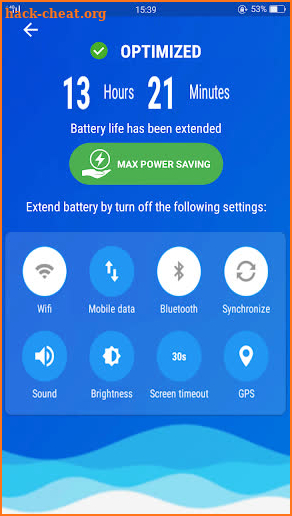 Fast charge screenshot