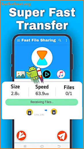 Fast File Transfer And Sharing Music & Videos App screenshot