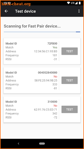 Fast Pair Validator screenshot