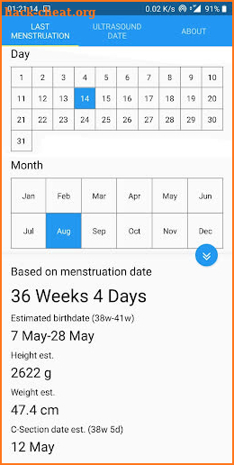 FAST Pregnancy Calculator for Health Professionals screenshot