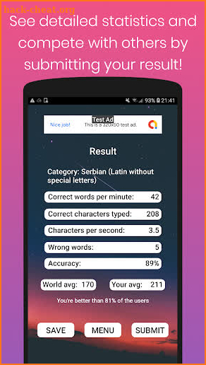 Fast Typing - Learn to type fast! screenshot