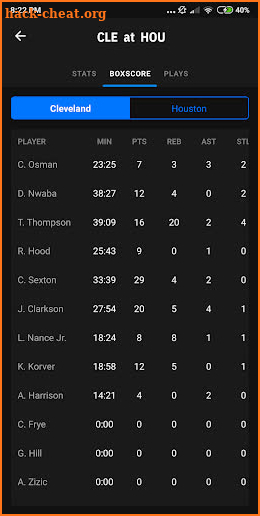 Fastbreak: Live NBA Score and Stats screenshot