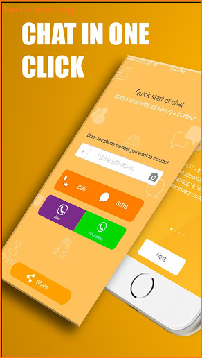 FastChat: chat anyone without saving in contacts screenshot