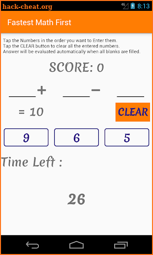 Fastest Math First screenshot