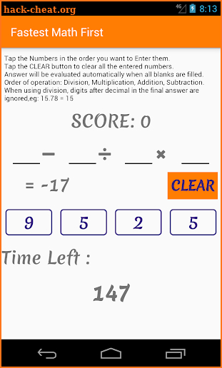 Fastest Math First screenshot